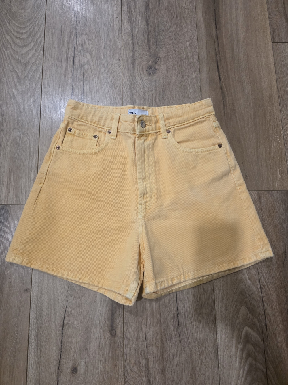 Orange High-Rise Denim Shorts - Like New
